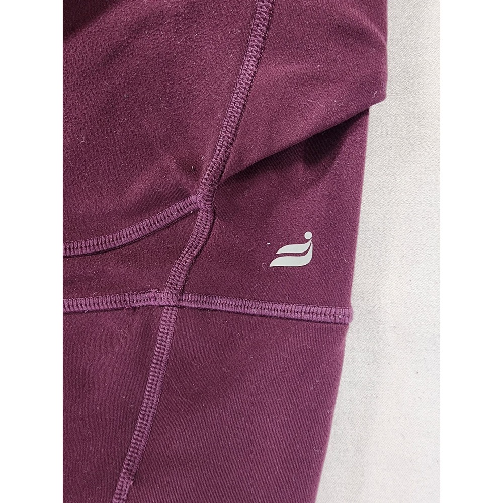 Fabletics PureLuxe High Waisted Leggings Plum Purple Side Pockets Womens Small - Picture 8 of 9